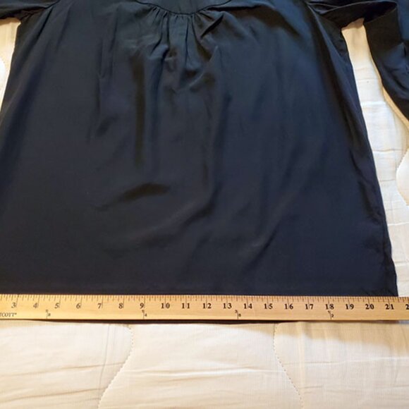 Tibi black silk l/s top size 6 - Picture 4 of 6
